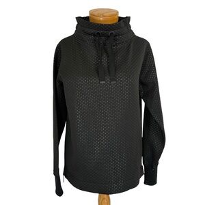 Barbour Range Rover 6 Pull Over Black Dot Sweatshirt, Mock Collar Activewear